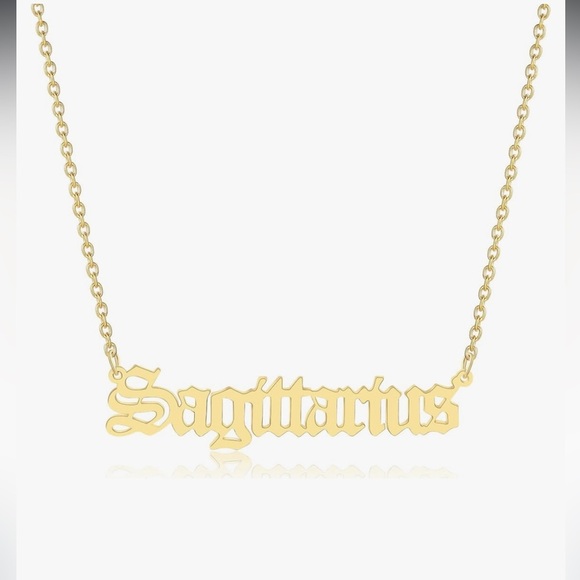 Sagittarius Zodiac Necklace 18’ gold plated 18kt - Picture 1 of 3